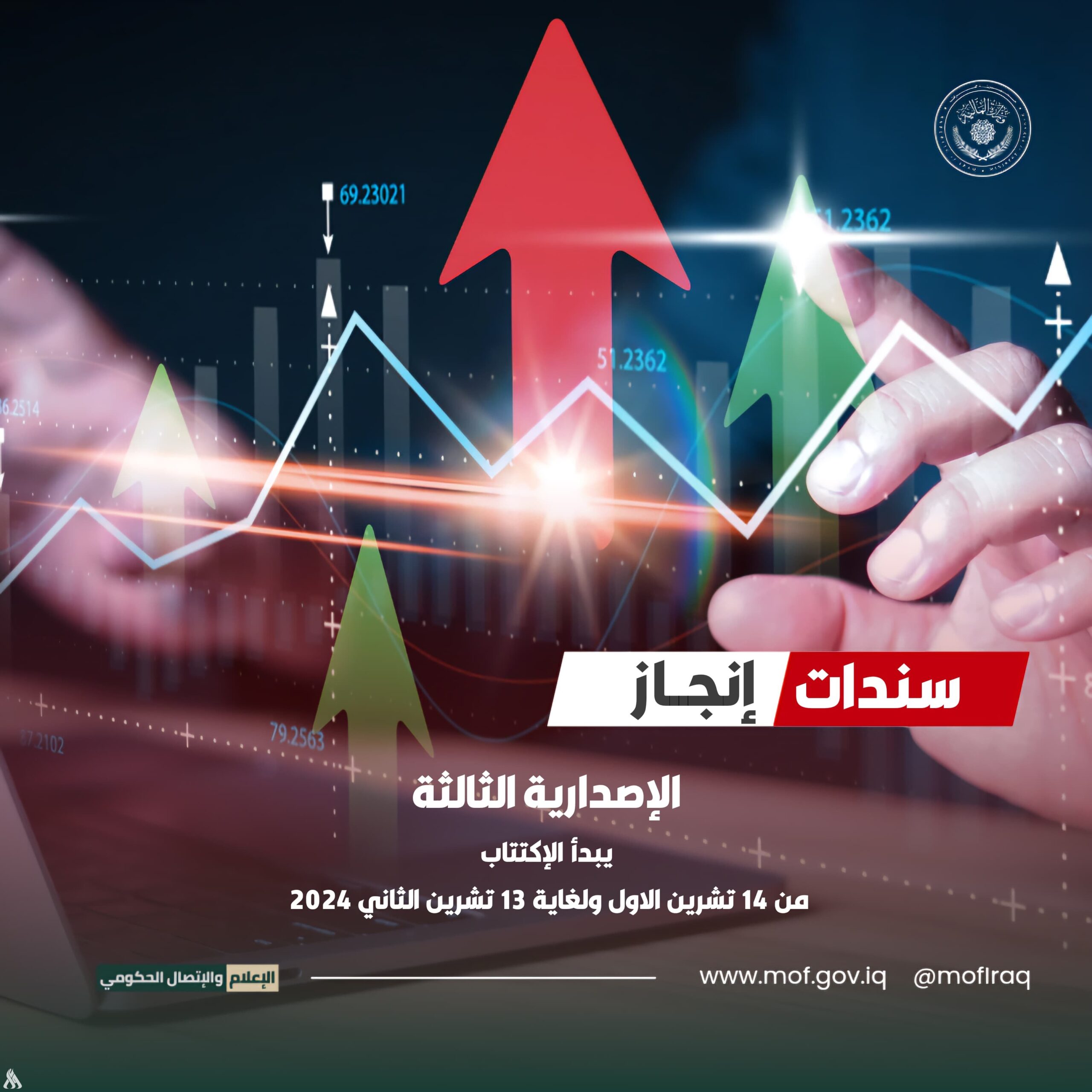 المالية تعلن طرح الإصدارية الثالثة من سندات "إنجاز" الحكومية